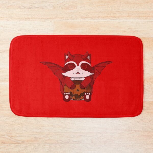 Item preview, cute devil raccoon with a pumpkin designed and sold by GREENZ0NE.
