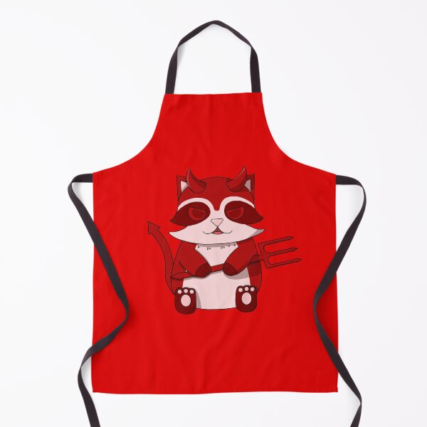 Item preview, cute devil raccoon designed and sold by GREENZ0NE.