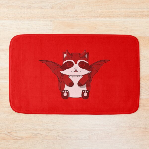 Item preview, cute devil raccoon designed and sold by GREENZ0NE.
