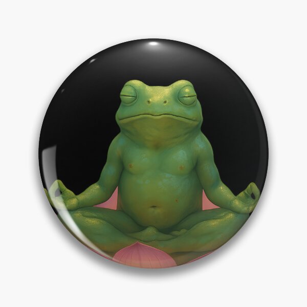 Item preview, Zen frog on lotus flower designed and sold by Yuliik.
