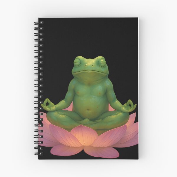 Item preview, Zen frog on lotus flower designed and sold by Yuliik.