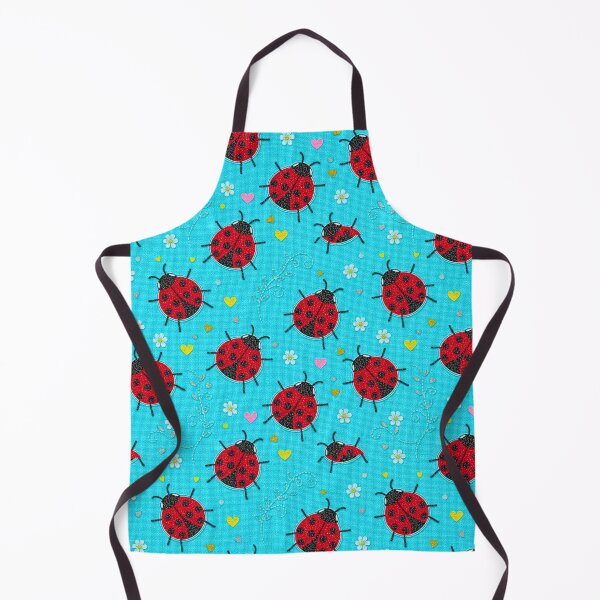 Item preview, Ladybug Glitter Pattern Luck Spring Flowers Children's Turquoise designed and sold by JOSTH.