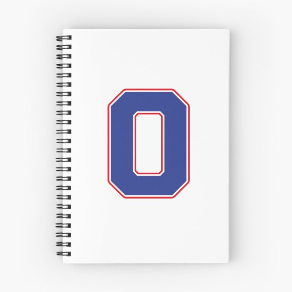 Item preview, Jersey Number 0 / Player Shirt Number Zero (Blue with Red Outline) designed and sold by STUDIO-72.