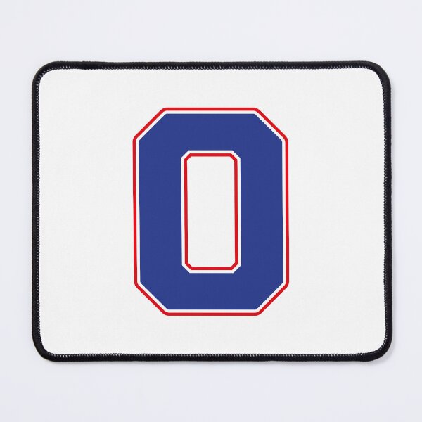Item preview, Jersey Number 0 / Player Shirt Number Zero (Blue with Red Outline) designed and sold by STUDIO-72.