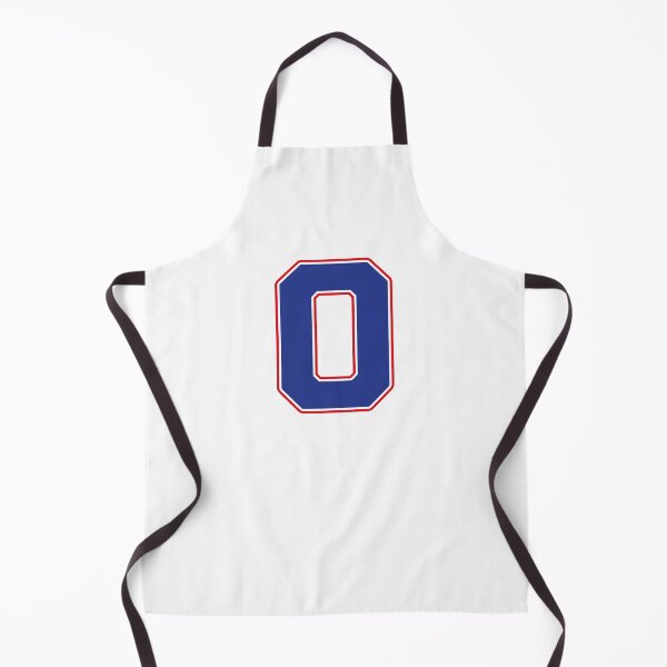 Item preview, Jersey Number 0 / Player Shirt Number Zero (Blue with Red Outline) designed and sold by STUDIO-72.