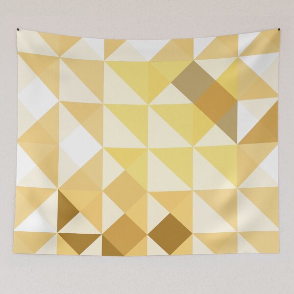 Item preview, ORDernary Gold – Gold, grid and retro geometry in a structured mid-century pattern designed and sold by EMJAYHeiss.