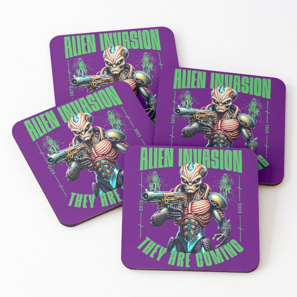 Item preview, Unique Alien Invasion Stylish Artwork Design For Sci-Fi Fans – Designed by GudBuyArt Apparel designed and sold by GudBuyArt.