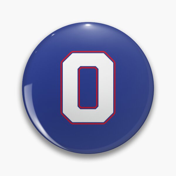 Item preview, Jersey Number 0 / Player Shirt Number Zero (White with Red Outline) designed and sold by STUDIO-72.