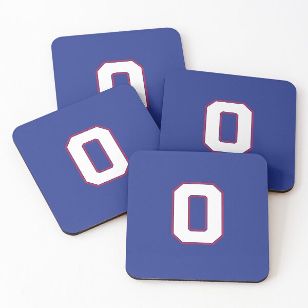 Item preview, Jersey Number 0 / Player Shirt Number Zero (White with Red Outline) designed and sold by STUDIO-72.