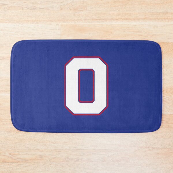 Item preview, Jersey Number 0 / Player Shirt Number Zero (White with Red Outline) designed and sold by STUDIO-72.