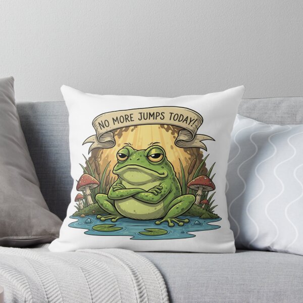 Item preview, Grumpy Frog “No More Jumps Today” Art designed and sold by PrintBreeze.
