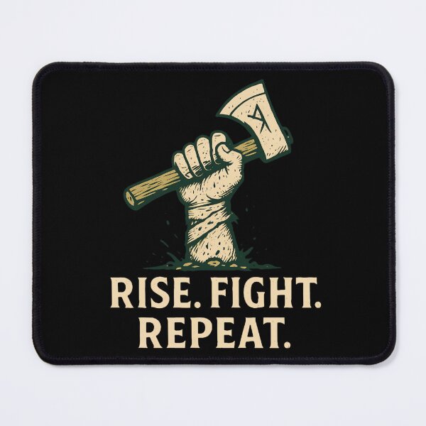 Item preview, Rise. Fight. Repeat. — Viking Warrior Spirit designed and sold by NorseDrip.