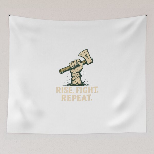 Item preview, Rise. Fight. Repeat. — Viking Warrior Spirit designed and sold by NorseDrip.