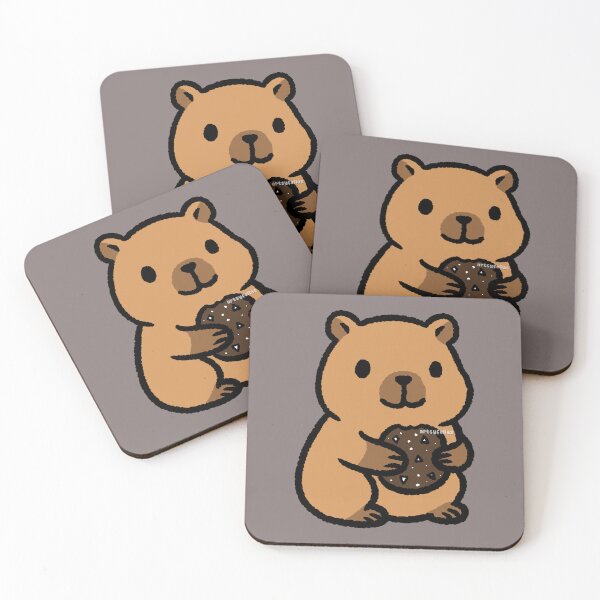 Item preview, Capybara with cookie designed and sold by artsyfellas.