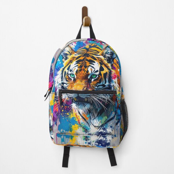 Item preview, Exciting graffiti tiger picture with colorful paint splashes designed and sold by Hot4Shirt.
