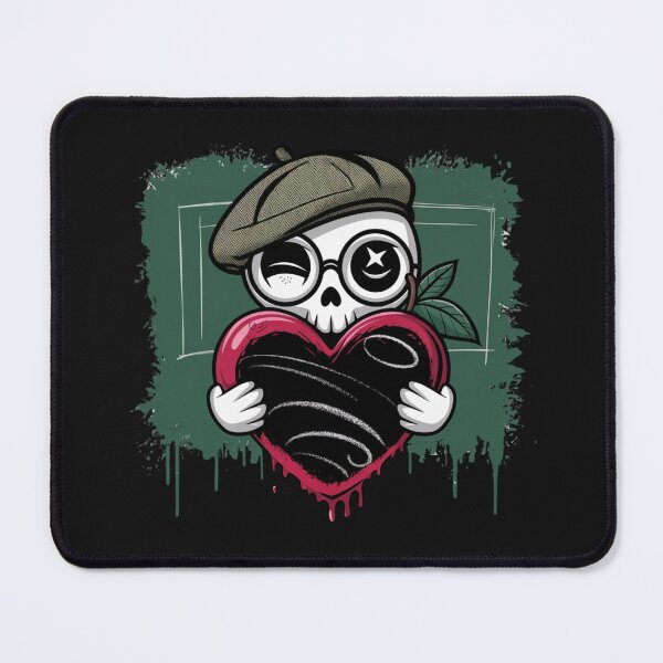 Item preview, Teacher Skull with Chalkboard Heart designed and sold by WeranovDesign.