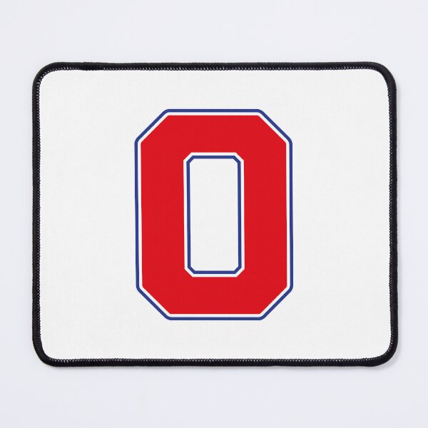 Item preview, Jersey Number 0 / Player Shirt Number Zero (Red with Blue Outline) designed and sold by STUDIO-72.
