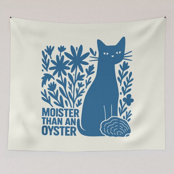 Item preview, Funny Moister Than An Oyster Inappropriate Adult Humor Weird Cat Mom Vintage designed and sold by SunfullyYours.