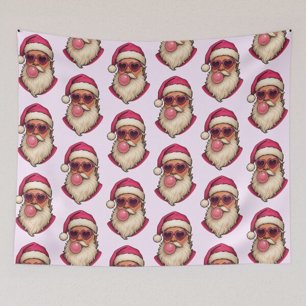 Item preview, Cool Santa with Heart Glasses and Bubblegum designed and sold by Dreamiz.