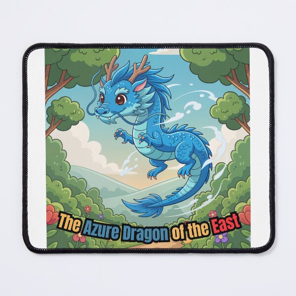 Item preview, Azure Dragon | Kawaii East Spring Guardian Art designed and sold by Pets & Memes & Stuff.