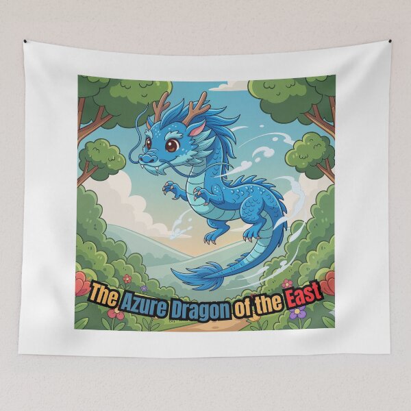 Item preview, Azure Dragon | Kawaii East Spring Guardian Art designed and sold by Pets & Memes & Stuff.