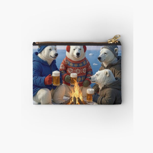 Item preview, Polar Bears Drinking Beer Around a Campfire designed and sold by Maria Dryfhout.