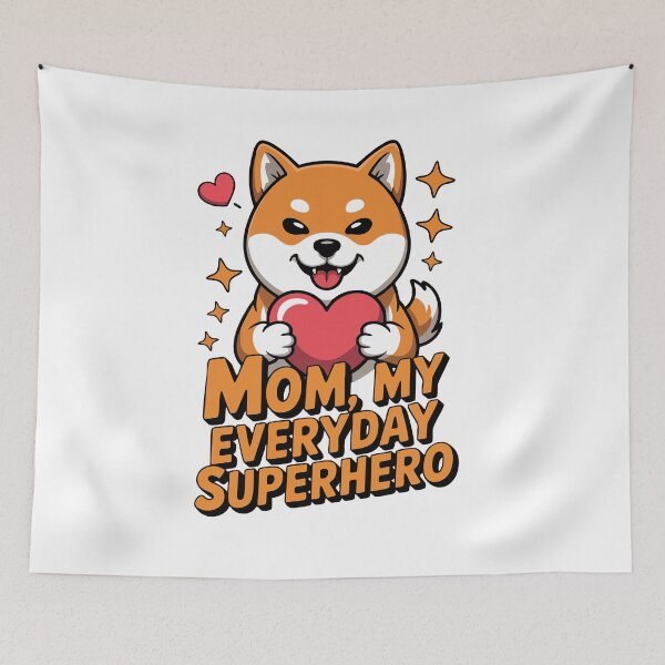 Item preview, Shiba Inu Supermom Comic Line Art designed and sold by Tong4130.