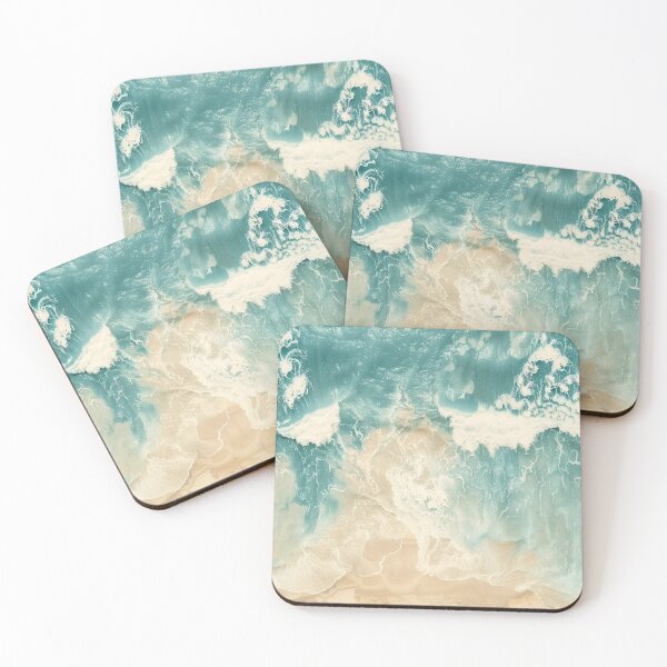 Item preview, Minimal Abstract Ocean Texture - Aerial Beach Wave Art designed and sold by SaadArtCo.