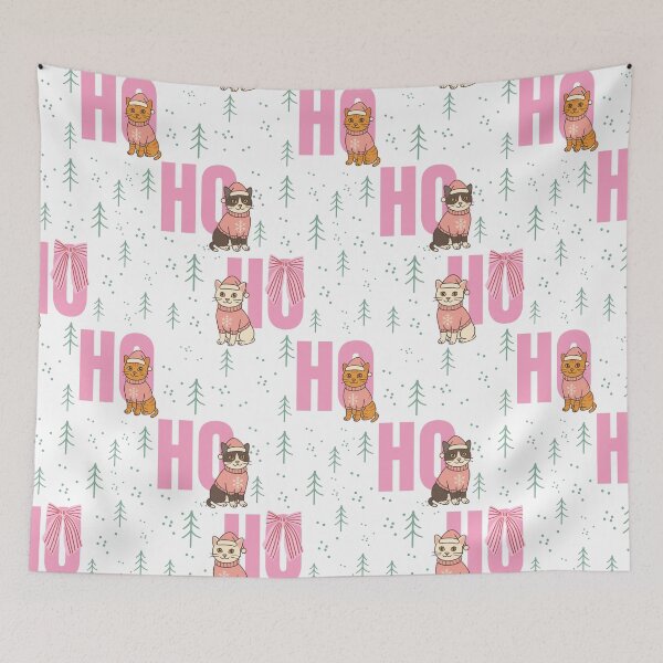 Item preview, Cats Christmas-Pink Christmas design with cute cats designed and sold by Brinax.
