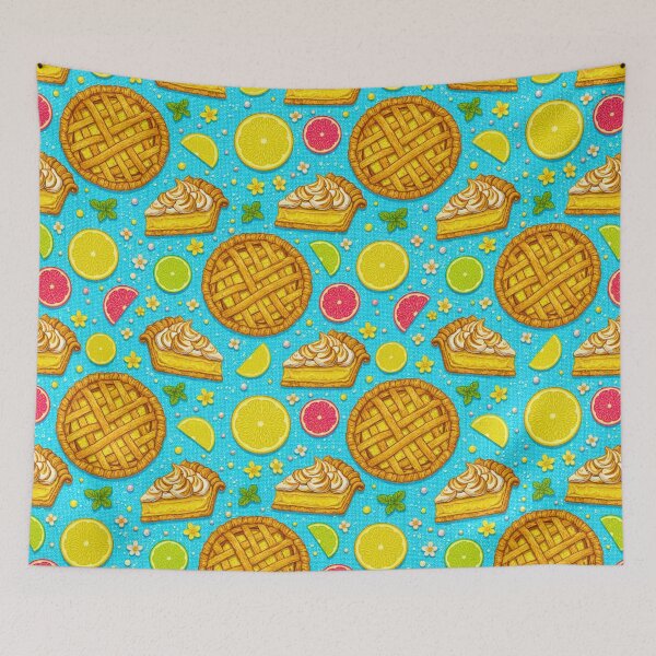 Item preview, Lemon Tart Pattern Dessert Citrus Meringue Kitchen Summer designed and sold by JOSTH.