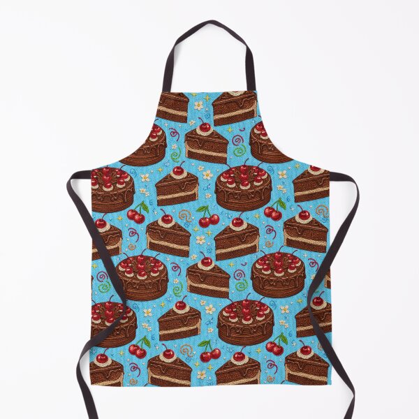Item preview, Cake Chocolate Pattern Dessert Cherry Birthday Vintage Blue designed and sold by JOSTH.