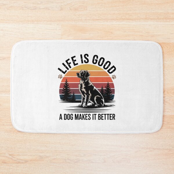 Item preview, Life Is Good A Dog Makes It Better – Inspirational Dog Lover Quote designed and sold by Gogetgiggles.