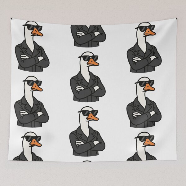 Item preview, Cool Goose in Leather Jacket and Shades – Funny Animal Character designed and sold by Confuzz1ed.