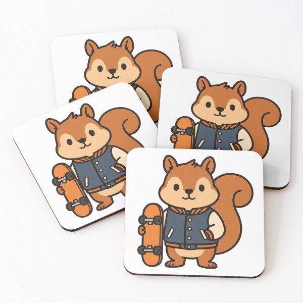 Item preview, Skater Squirrel in Varsity Jacket – Fun Animal Street Style designed and sold by Confuzz1ed.