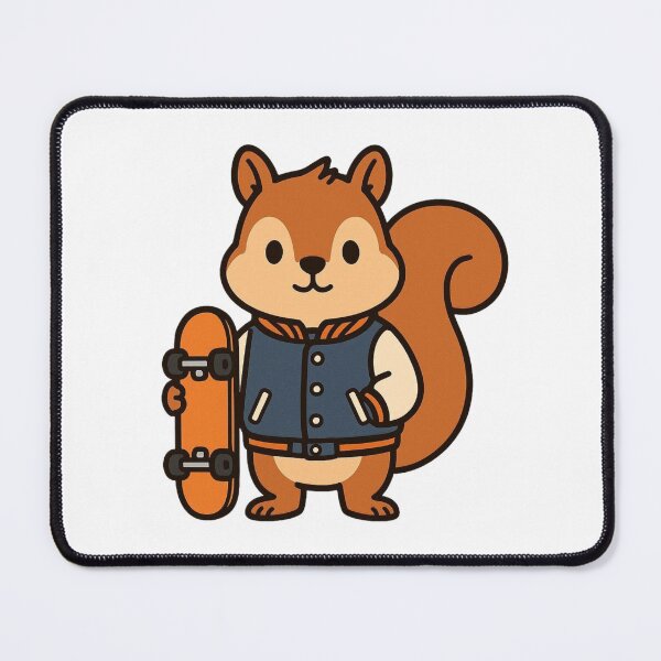 Item preview, Skater Squirrel in Varsity Jacket – Fun Animal Street Style designed and sold by Confuzz1ed.