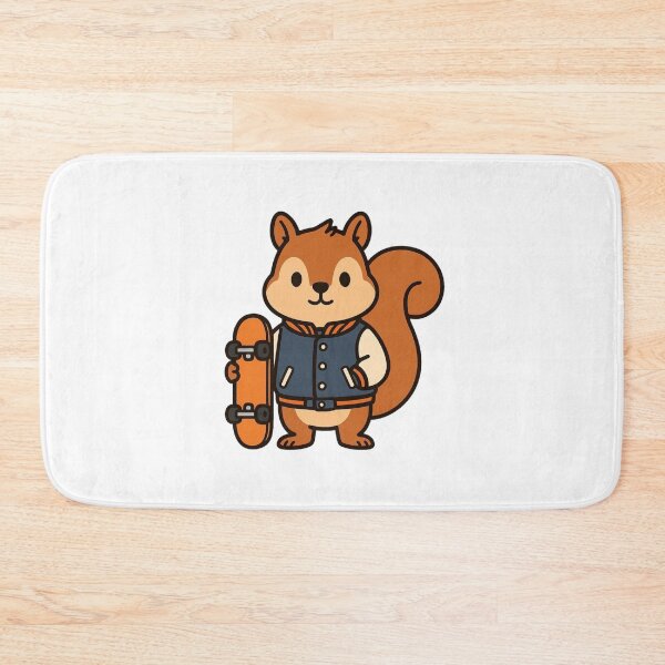 Item preview, Skater Squirrel in Varsity Jacket – Fun Animal Street Style designed and sold by Confuzz1ed.