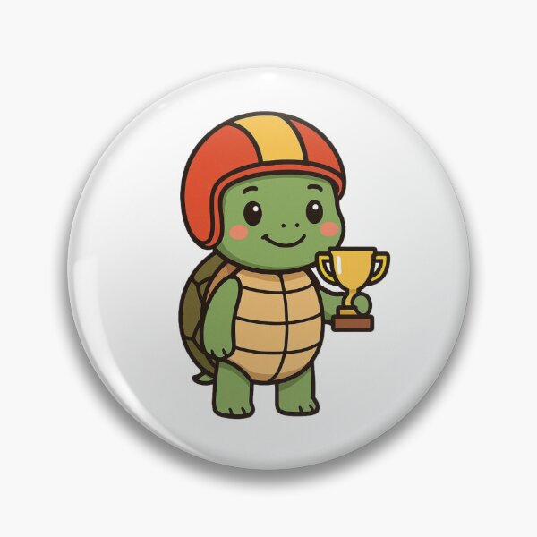 Item preview, Racing Turtle with Helmet and Trophy – Funny Animal Character designed and sold by Confuzz1ed.