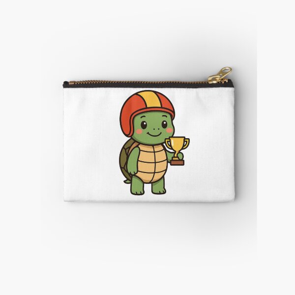 Item preview, Racing Turtle with Helmet and Trophy – Funny Animal Character designed and sold by Confuzz1ed.