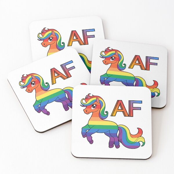 Item preview, LGBTQ AF Pony in the colours of the rainbow pride flag designed and sold by Sapphic-Charm.