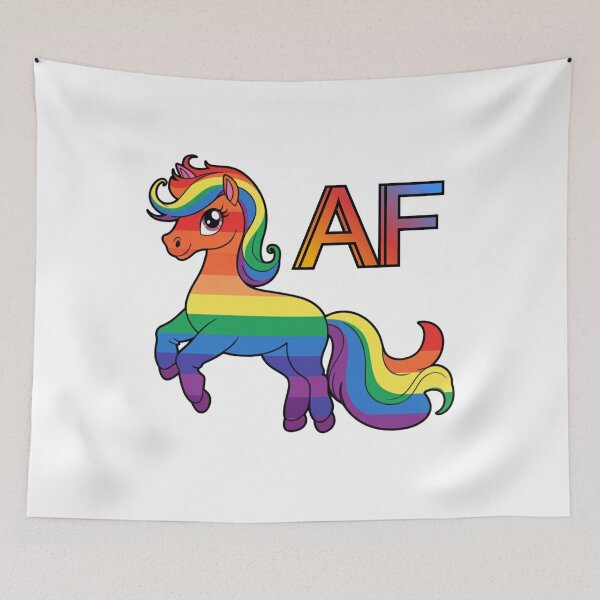 Item preview, LGBTQ AF Pony in the colours of the rainbow pride flag designed and sold by Sapphic-Charm.
