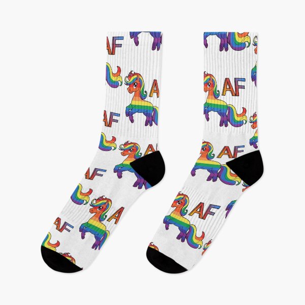 Item preview, LGBTQ AF Pony in the colours of the rainbow pride flag designed and sold by Sapphic-Charm.