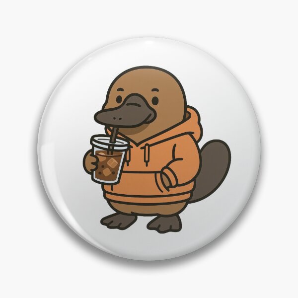 Item preview, Chill Platypus in Hoodie Drinking Coffee – Cool Animal Art designed and sold by Confuzz1ed.