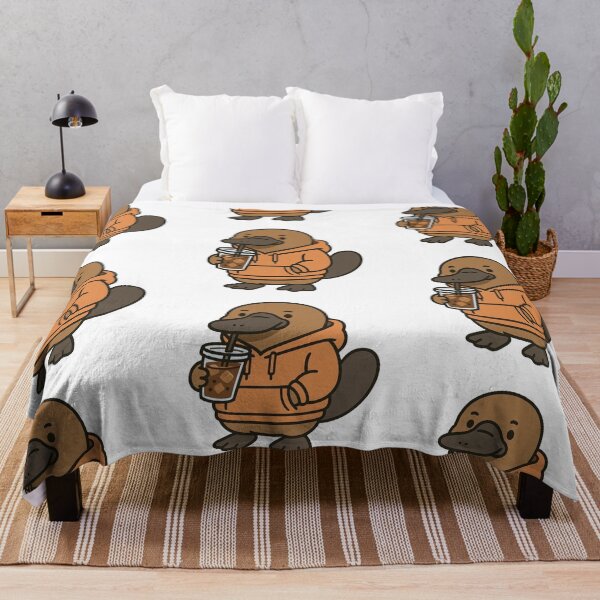 Item preview, Chill Platypus in Hoodie Drinking Coffee – Cool Animal Art designed and sold by Confuzz1ed.