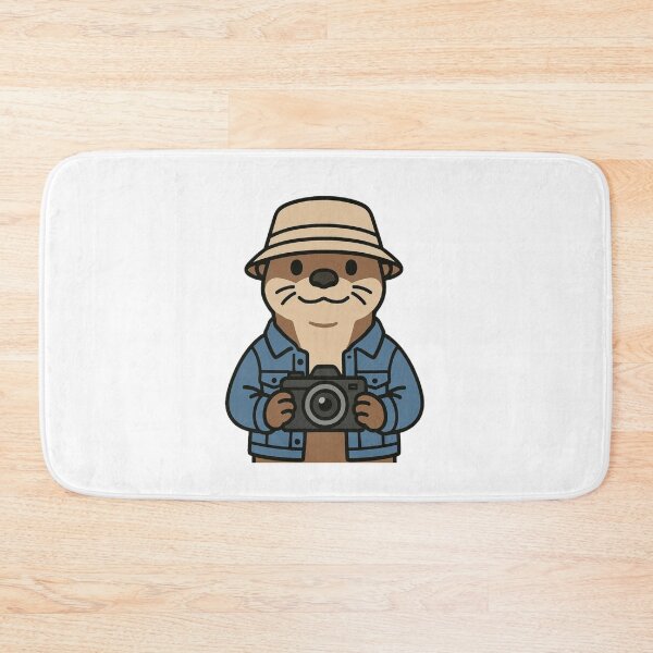 Item preview, Otter Photographer in Denim Jacket – Cute Animal Character designed and sold by Confuzz1ed.