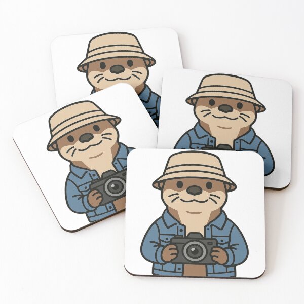 Item preview, Otter Photographer in Denim Jacket – Cute Animal Character designed and sold by Confuzz1ed.