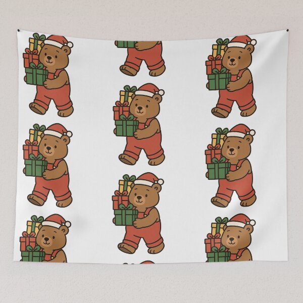 Item preview, Christmas Bear Carrying Presents – Festive Holiday Character designed and sold by Confuzz1ed.