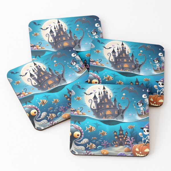 Item preview, The Illustration of Halloween Celebration under Sea designed and sold by Pim-Crystal.