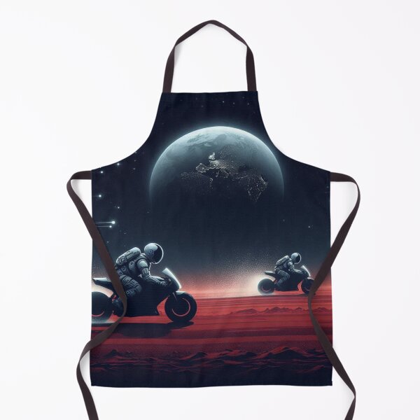 Item preview, motorcycle astronauts on a planet in space designed and sold by Dogandesighn.