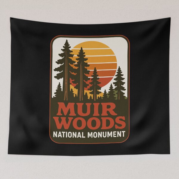 Item preview, Muir Woods National Monument Retro Vintage Travel designed and sold by TomFrontierArt.