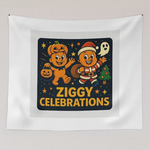Item preview, Ziggy Celebrations – Halloween & Christmas Crossover Art designed and sold by ziggyshop.
